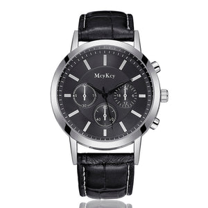 The leader  Men's Leather stainless steel watch